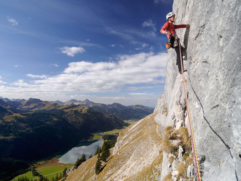 Sportklettern in Tannheim, Tirol