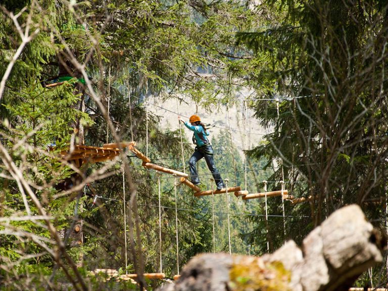 Kletterwald mit Hängebrücken im Tannheimer Tal